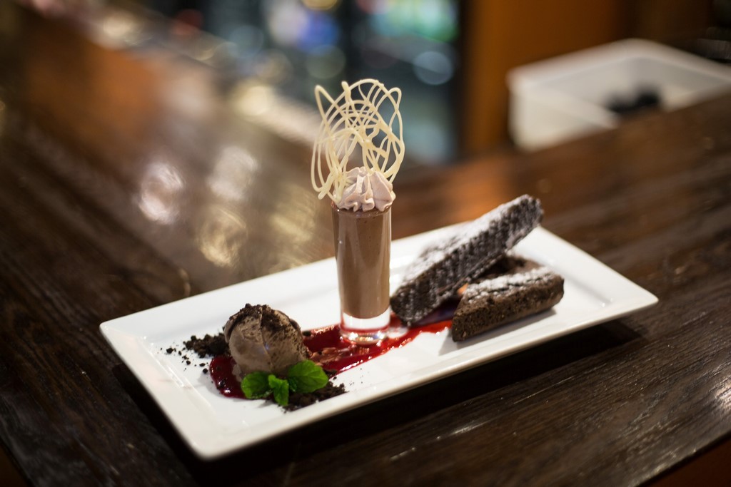 Chocolate tasting from the Bullock Restaurant Dessert Menu